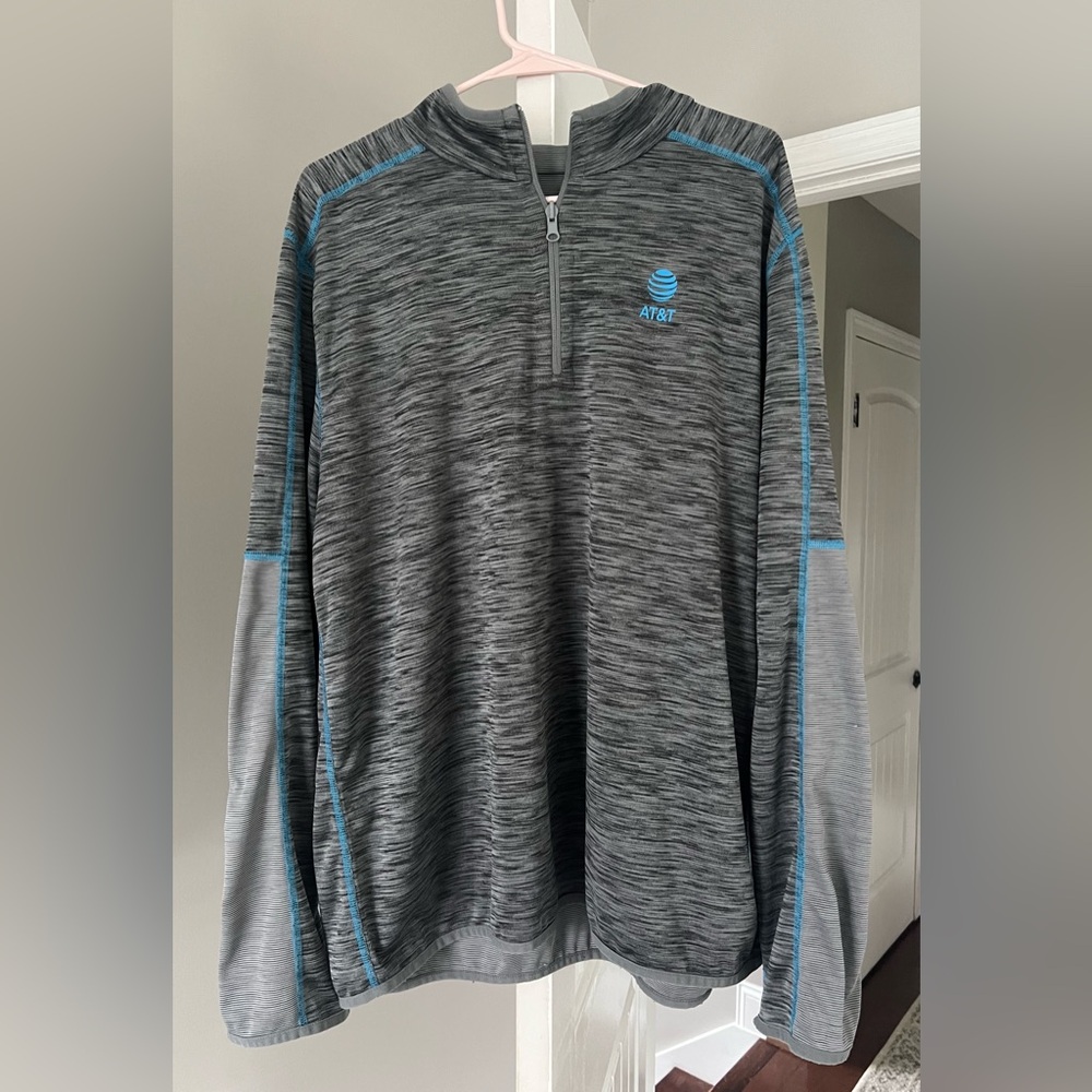AT&T Employee Gray 1/4 Zip Men's Sweater